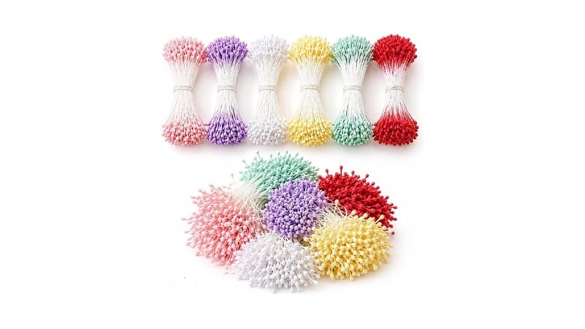 Lagwiuy 2400 Pcs Flower Stamens For Flower Making, 2mm Artificial