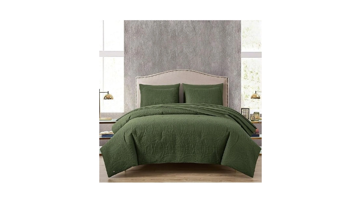 Chezmoi Collection Liam Olive Green King Size Bed In A