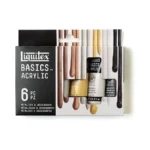 Liquitex Basics Acrylic Paint Set, 6 X 22ml (0.74-oz) Tube