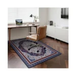 Washable Small Area Rug,36"x48" Ultra-thin Non-slip Floor Mat, Vintage Boho