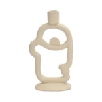Face Decorative Taper Candle Holder - Modern Abstract Creative Face