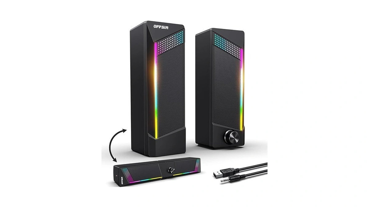Computer Speakers, 2 In 1 Pc Speaker , Gaming Speakers