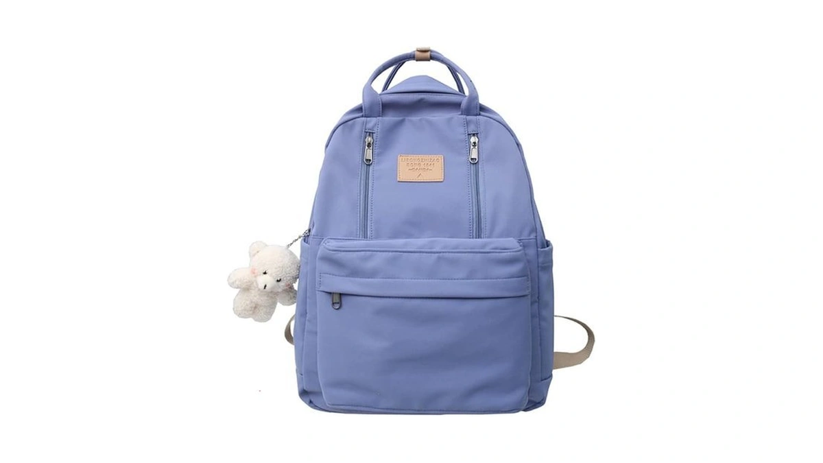 Aonuowe Preppy Backpack With Plushies Cute Backpack For Teen Girls