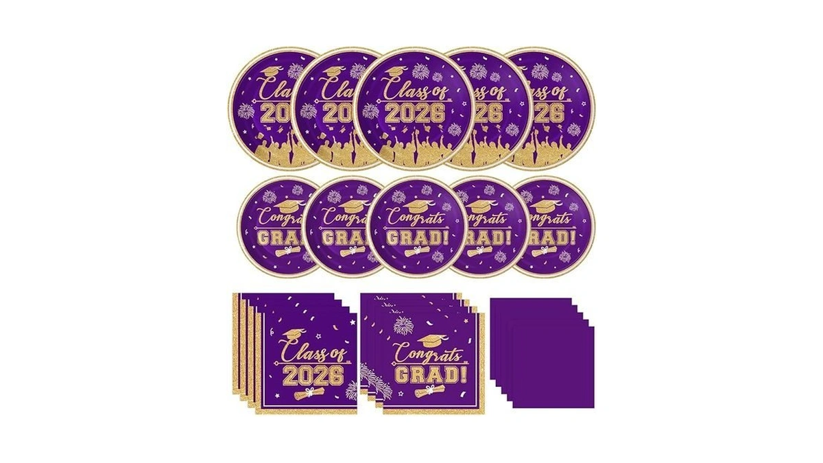 Graduation Plates And Napkins 2026 Graduation Party Supplies, Class Of
