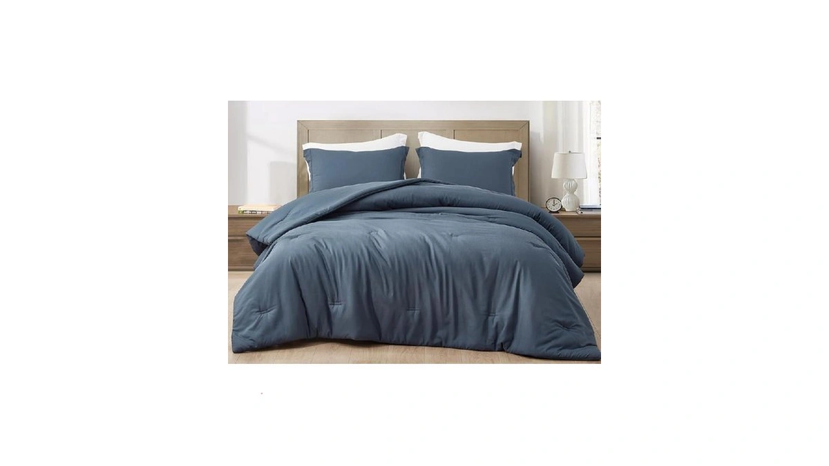 Chezmoi Collection Cliff 3-piece Lightweight Cooling Comforter Set, Queen- Rayon