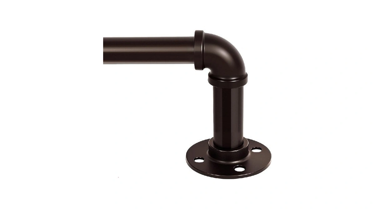 Heavy Duty Industrial Wrap Around Curtain Rod 32-48 Inch, 1-inch