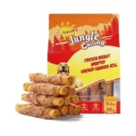 Jungle Calling Dog Treats Smoked Chicken Wrapped Rawhide Rolls, High