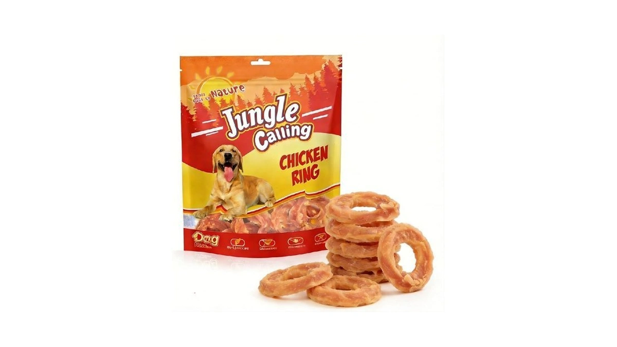 Jungle Calling Chicken Rings Dog Treats, Slow Roasted Chicken Jerky,