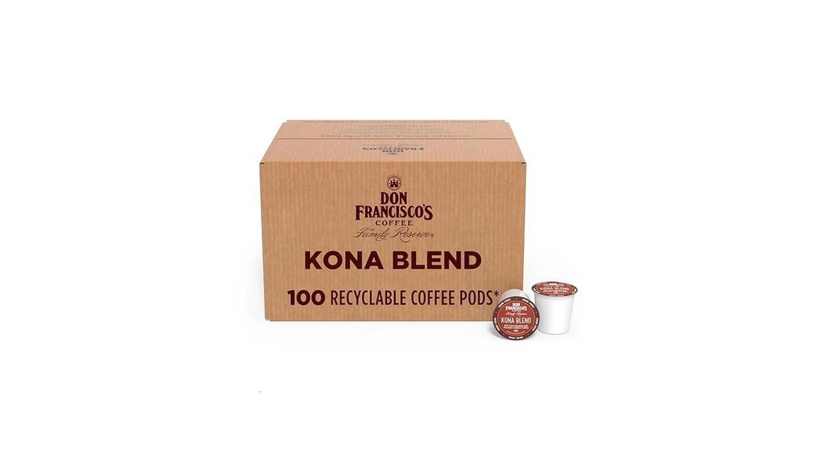 Don Francisco's Kona Blend Coffee Pods, 100 Count, Medium Roast,