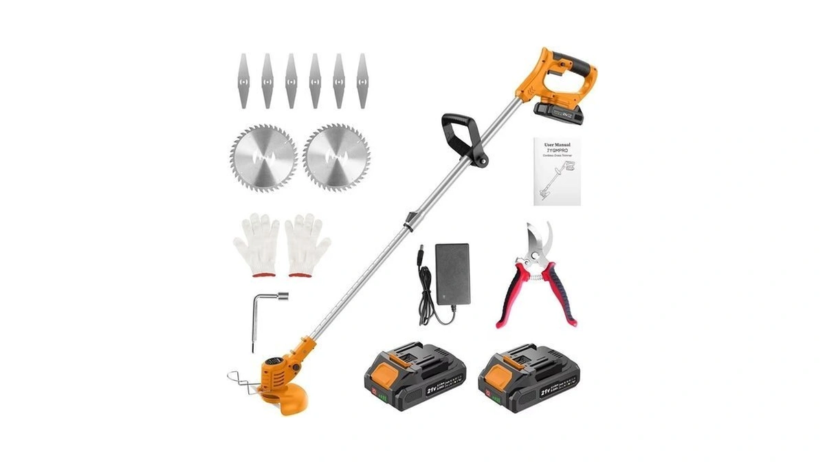 Jygmpro 21v String Trimmer Cordless - Battery Powered Weed Wacker,