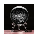 Pyj3dlamp 3d Solar System Crystal Ball With Stand Lase Engraved
