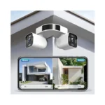 Dual Lens Outdoor Cameras 2.5k/5mp House Cameras Wired Plug-in |