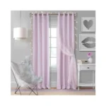 Elrene Home Fashions Aurora Kids’ Sheer Blackout Layered Curtain Panel,