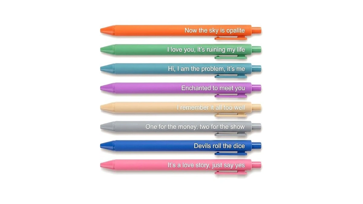 Decolparty 8pcs Tayloris Gift Lyric Gel Pens Set - Music-inspired