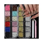 Semata 2 Box 3d Flower Nail Charms,nail Gems Butterfly Heart
