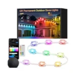 Skzlibry Permanent Outdoor Lights, 100ft Rgb+ic Ip68 Waterproof Outdoor Eaves