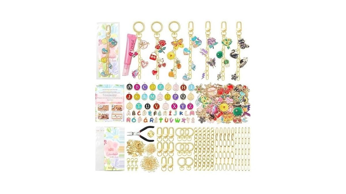Ecoofor 397 Pcs Keychain Making Kit For Kids & Adults