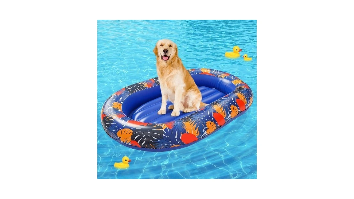 Beautyzoo Inflatable Dog Pool Float For Large Dogs, Foldable Summer