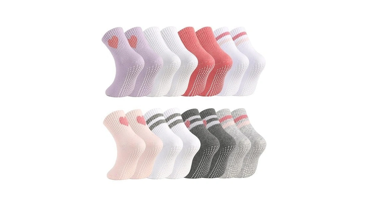 Soxitoevy Toddler Girls Boys Socks With Grips 1t-3t Baby Non