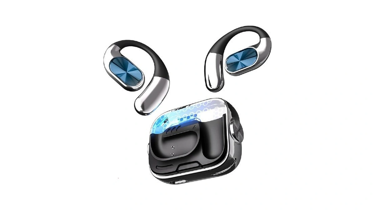 Lvyezhi Open Ear Earbuds,open Ear Headphones Wireless Bluetooth 6.0,swivel Design,clear