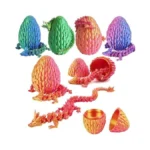 Qxbuhe 12inch 3d Printed Dragon Egg,mystery Crystal Dragon Fidget Toys,articulated