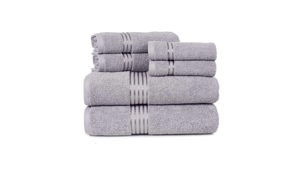 Lavish Home 6 Piece Bathroom Towels Set - 625gsm 100%