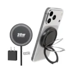 Magnetic Wireless Iphone Charger Fast Phone Charger With Kickstand, 6.6ft