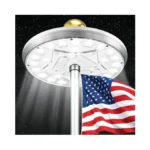 Ppq Solar Flag Pole Light, High-lumen 25 Led Flag Pole