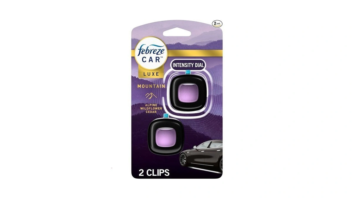 Febreze Car Mountain Scent Air Freshener Vent Clip, .07 Oz,