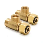 Mamadou 3/8 Inch Compression Valve Lead-free Brass Angle Stop Add-a-tee