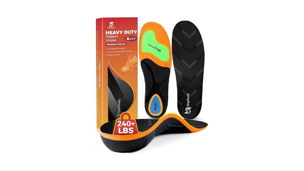 Steptastic 240+ Lbs Heavy Duty Support Insoles For Men Women,