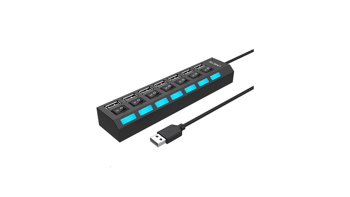 Multi Port Splitter, 7 Port Usb 2.0 Hub, Usb A