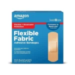 Amazon Basic Care Flexible Fabric Adhesive Bandages, First Aid For