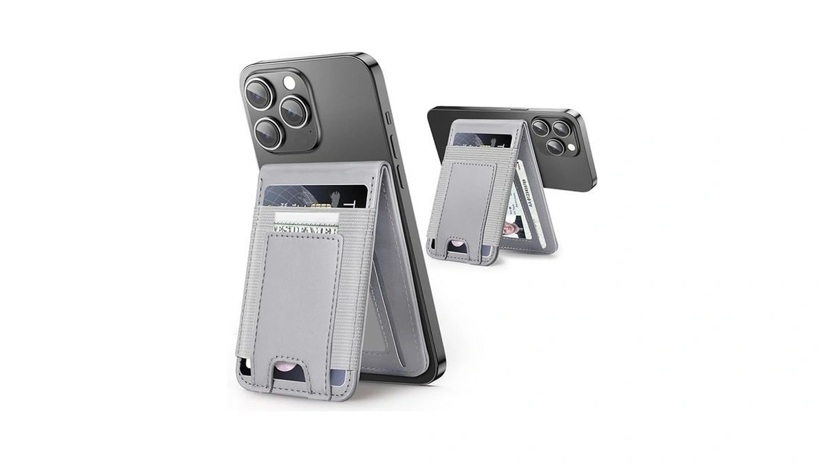 Miroddi Magsafe Wallet Stand, Leather Magnetic Phone Wallet For Iphone