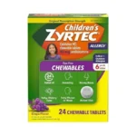 Zyrtec Children's Dye-free Chewables For 24 Hour Allergy Relief, 10