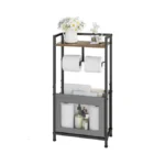 Toilet Paper Holder Free Standing With Storage Basket, Bathroom Tissue