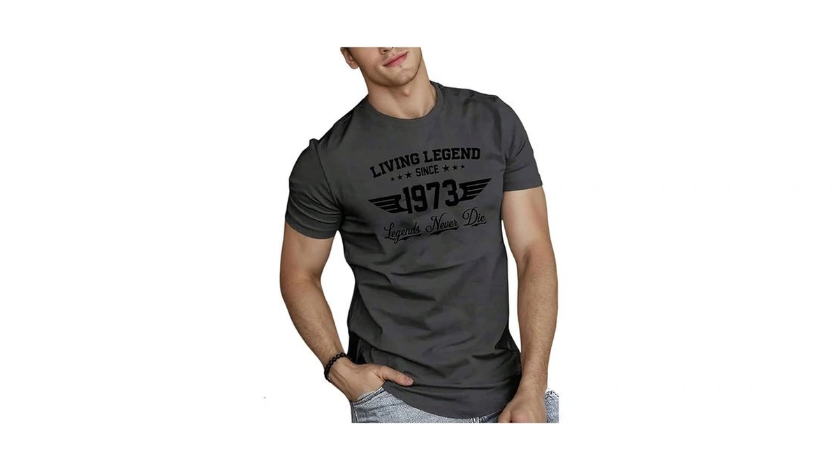 Gorglitter Men's Casual Fitted Novelty Graphic Tees Vintage Short Sleeve