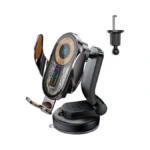 Wireless Car Charger Mount,15w Fast Charging Auto Clamping Car Phone