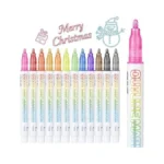 Olingyou Outline Marker, 12 Outline Pens Metallic Colored, Arts Crafts