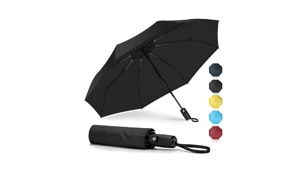 Zomake Travel Umbrella Windproof 42 Inch, Small Umbrella Compact Portable