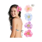 4 Pcs Hawaiian Flower Hair Clips For Women Plumeria Hibiscus