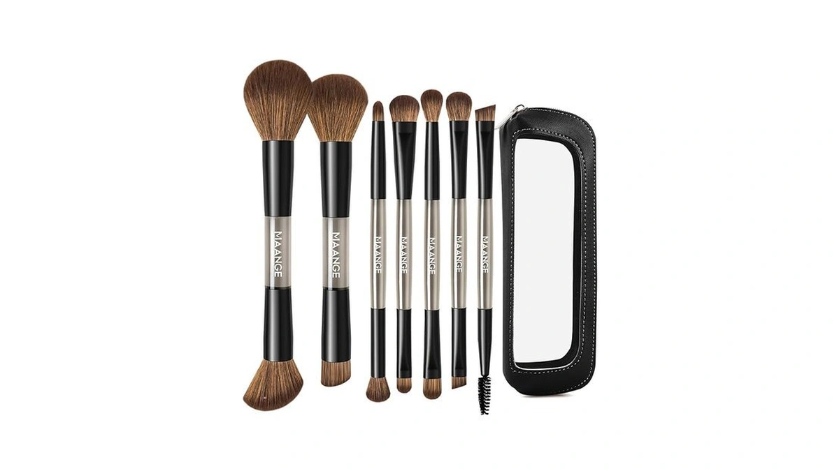 Maange 7 Pcs Foundation Makeup Brush Set With Bag, Make