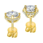 Moissanite Gold Studs Earrings For Women Earrings Studs Sensitive Earring