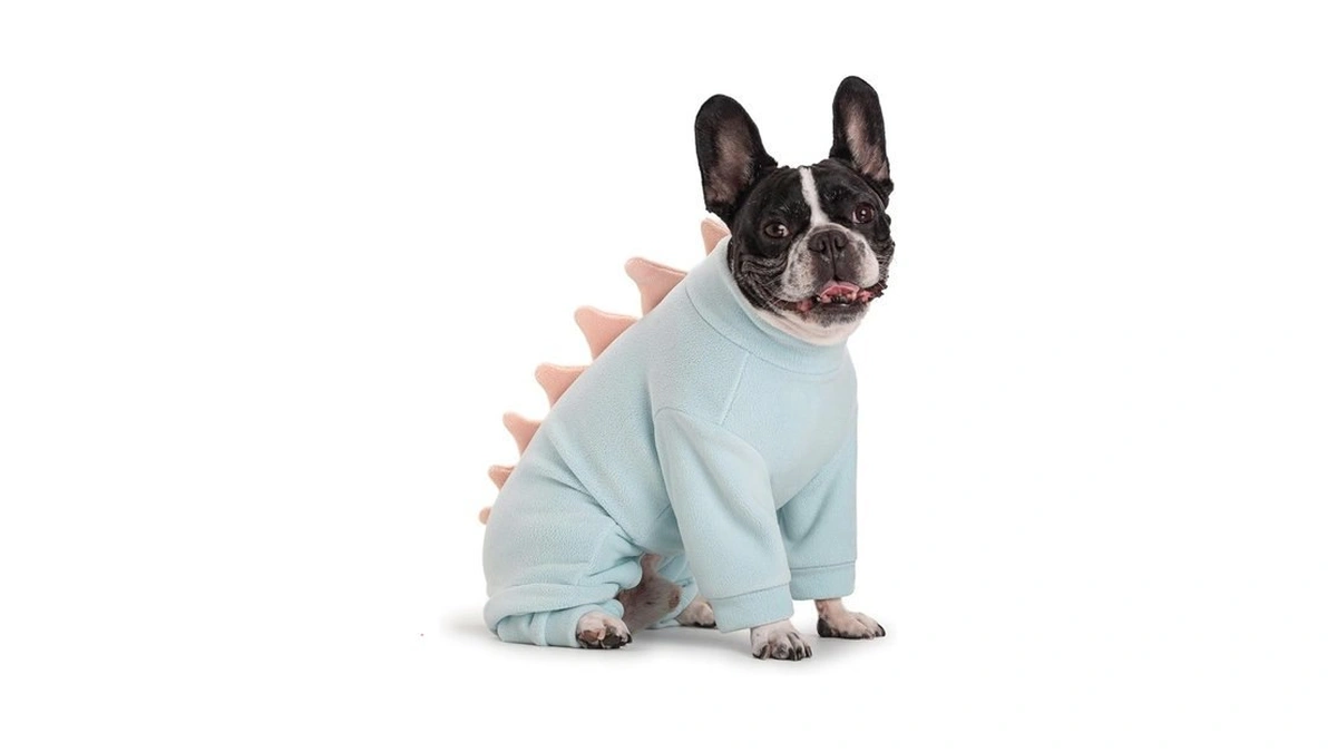 Halloween Fleece Dinosaur Dog Pajamas Adorable Costume French Bulldog Holiday