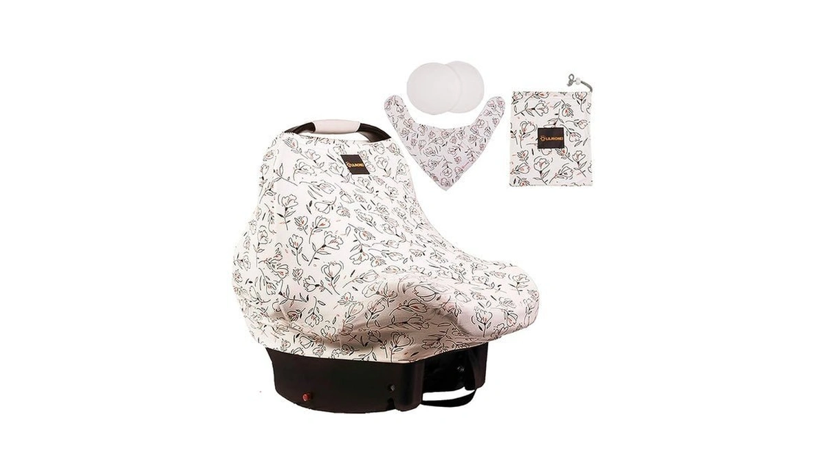 Lilmonki Nursing Scarf Multi-use - Breathable Car Seat, Stroller, And