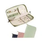 Femiecho Travel Jewelry Organizer Case - For Tangle-free Necklaces, Earrings,