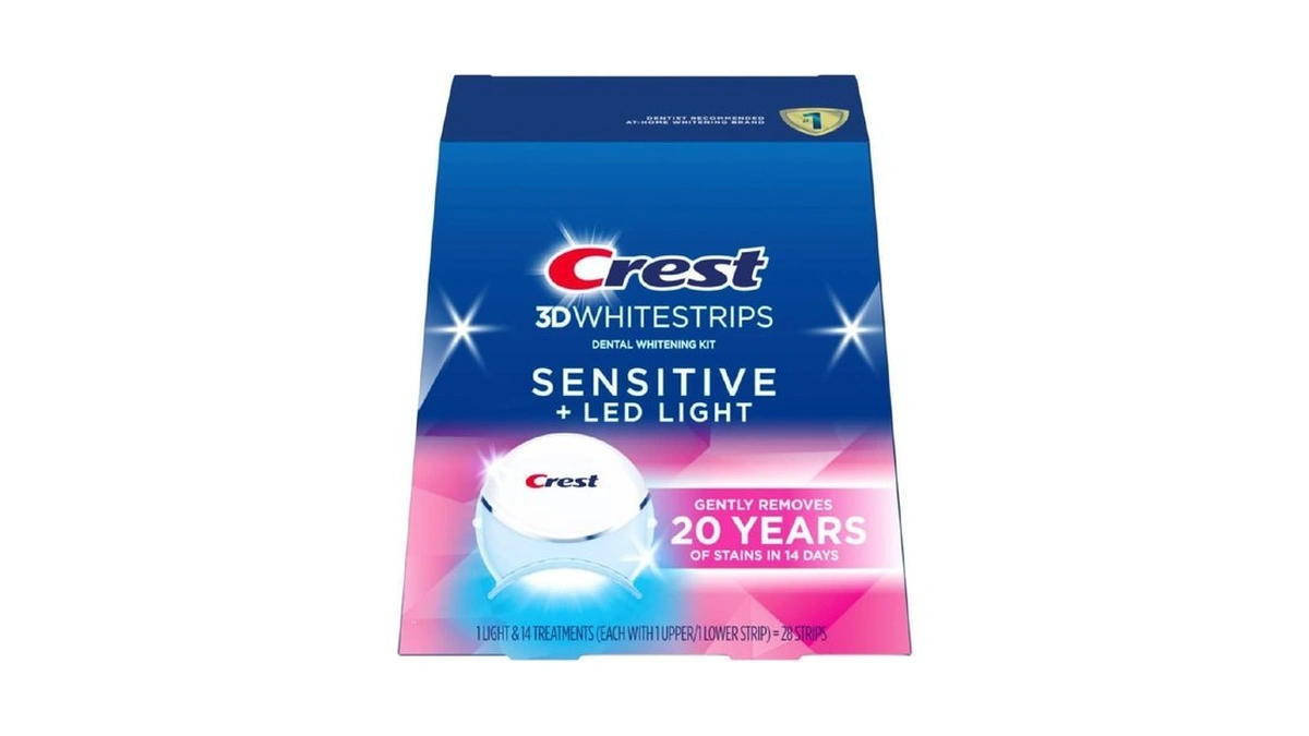 Crest 3d Whitestrips Sensitive & Gentle + Led Light –