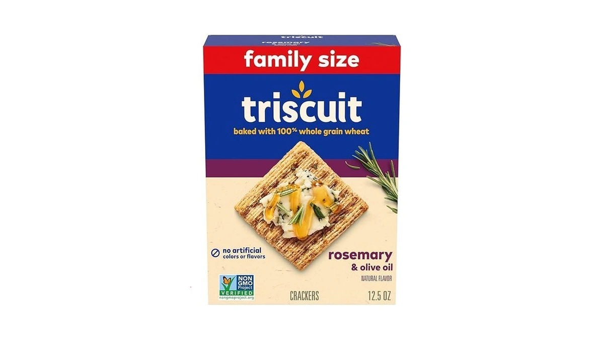 Triscuit Rosemary & Olive Oil Whole Grain Wheat Crackers, Lunch