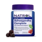 Natrol Ashwagandha Complete Gummy, 3-in-1 Daily Stress Support, Supports Better