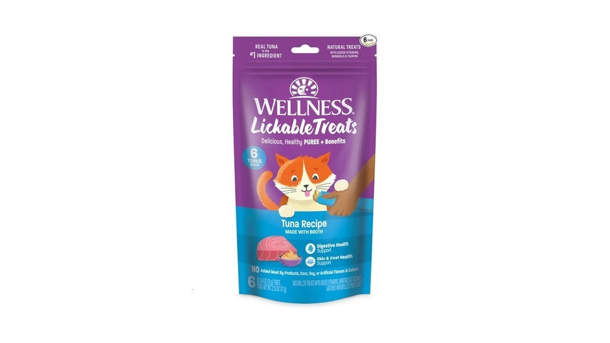 Wellness Lickable Soft Puree Cat Treats, All Lifestages, Kitten To